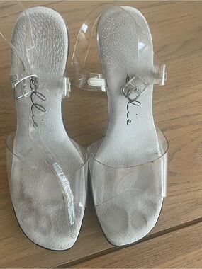 Bikini conp Ellie Clear Jelly Slingback Sandals - clear heels